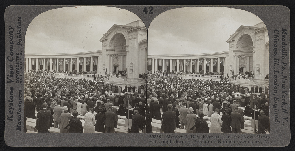 Memorial Day observance in the Memorial Amphitheater, 1920s